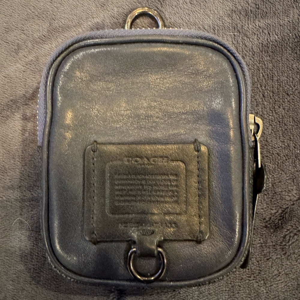Coach Blue & Black Leather Men's Bag